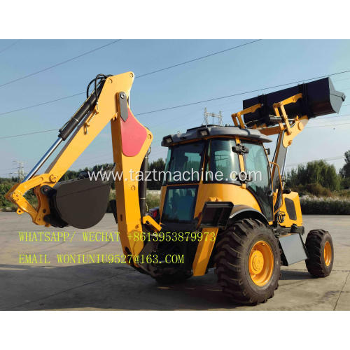 Powerful backhoe loader with digging capacity